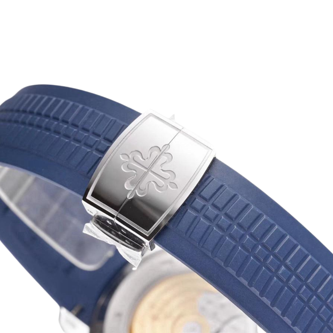 Aqua Steel - Blue Dial Rubber Strap