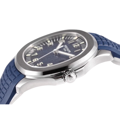 Aqua Steel - Blue Dial Rubber Strap