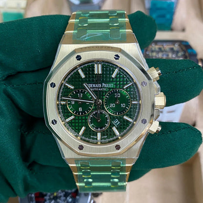 Oak Chronograph – Emerald Dial