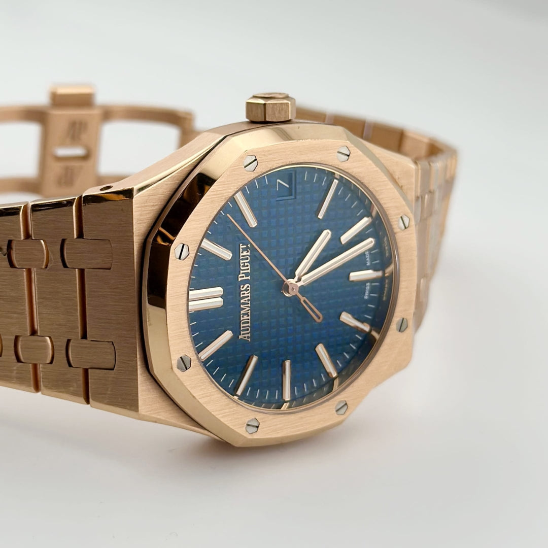 Oak Selfwinding - Rose Gold Blue Dial