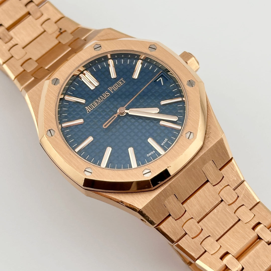 Oak Selfwinding - Rose Gold Blue Dial