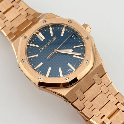 Oak Selfwinding - Rose Gold Blue Dial