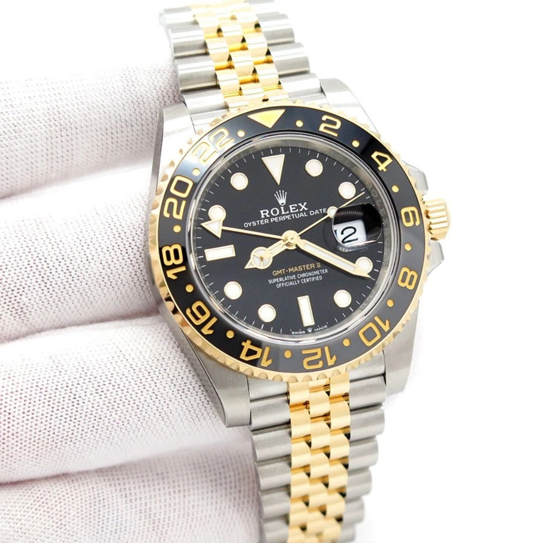 GMT Master II – Silver-Gold Black Dial