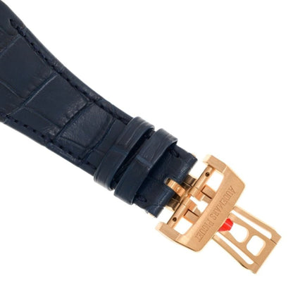 Oak Selfwinding - Rose Gold Blue Leather Strap
