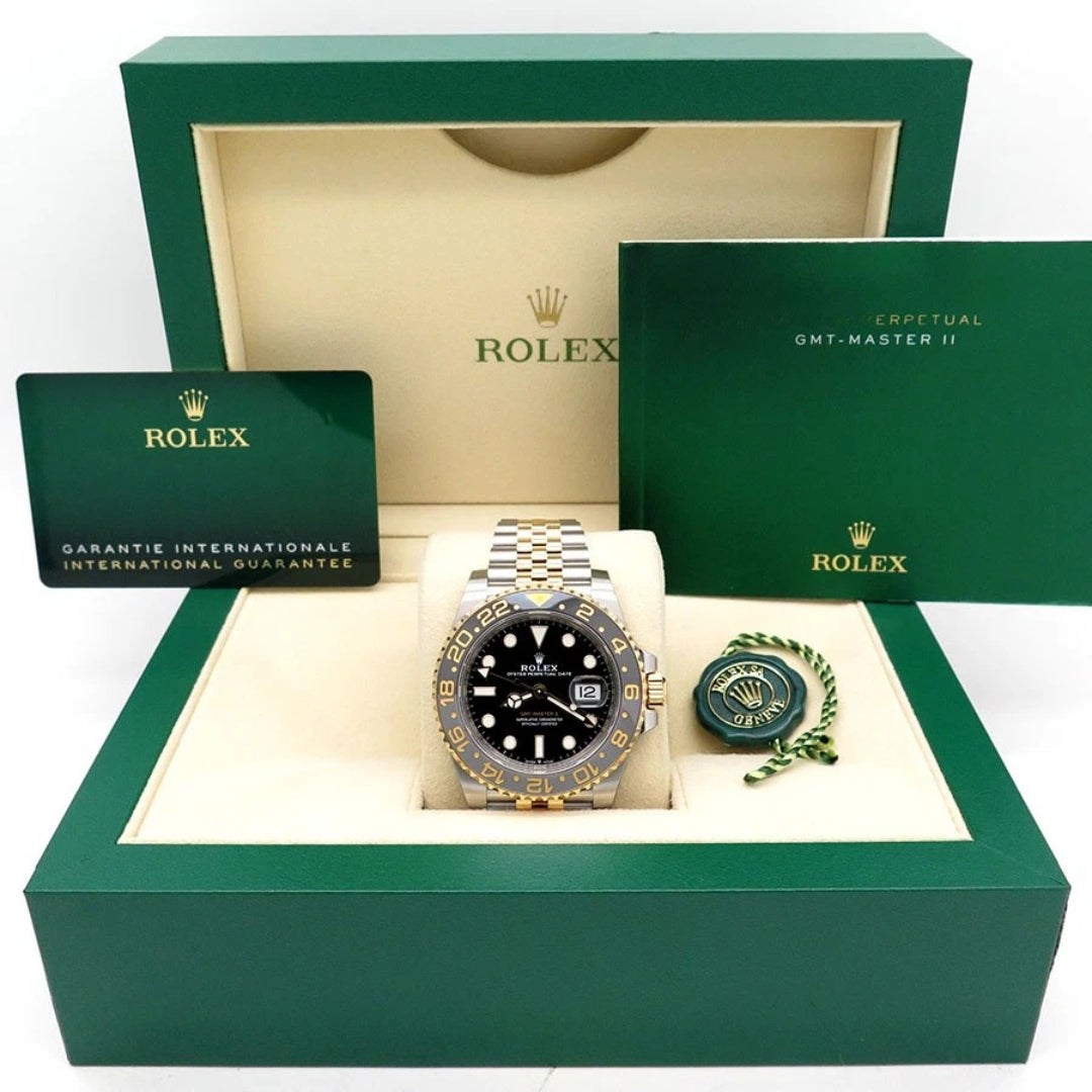 GMT Master II – Silver-Gold Black Dial