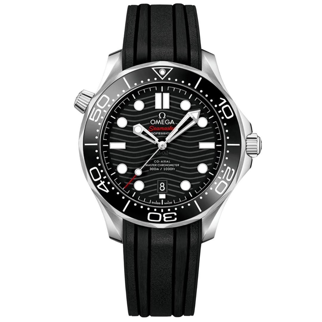 Seamaster Diver - Black Dial Rubber Strap