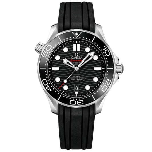 Seamaster Diver - Black Dial Rubber Strap