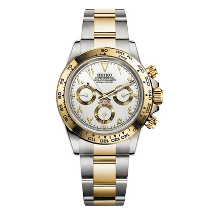 Mod | Daytona Silver - Gold Arabic (White)