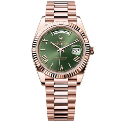 Rose Gold Green Dial President