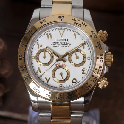 Mod | Daytona Silver - Gold Arabic (White)