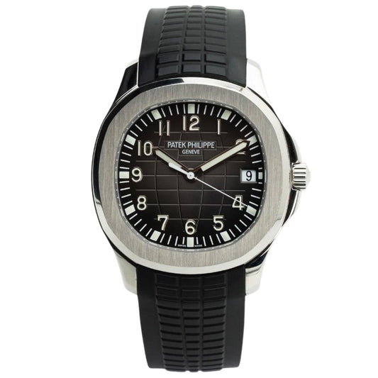Aqua Steel - Black Dial Rubber Strap
