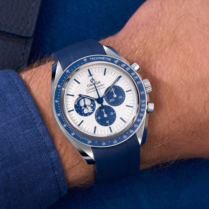 Speedmaster Snoopy - White Blue Rubber Strap