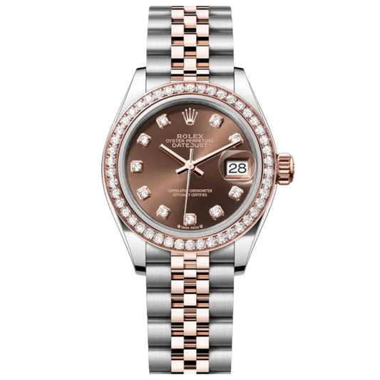 Just - Chocolate Diamond Dial Diamond Bezel