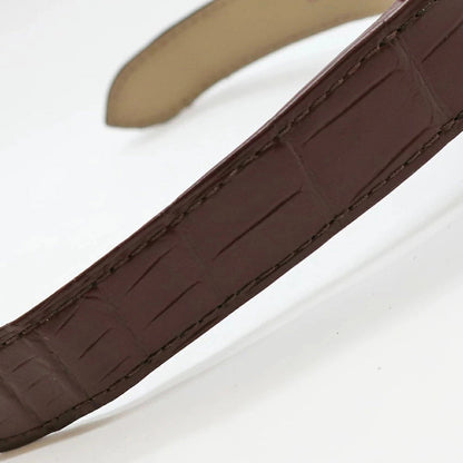 Steel - White Dial Brown Leather