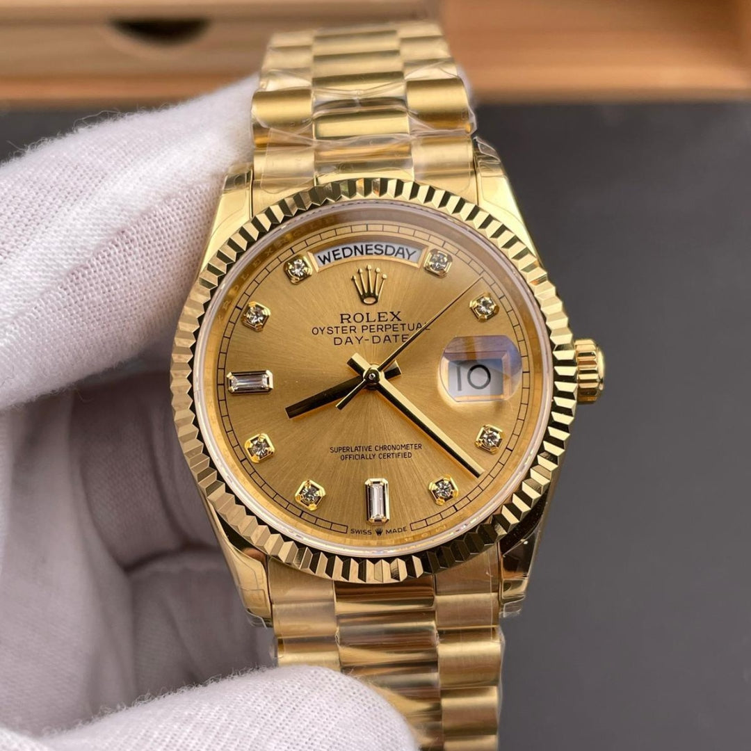 Yellow Gold Champagne Diamond President