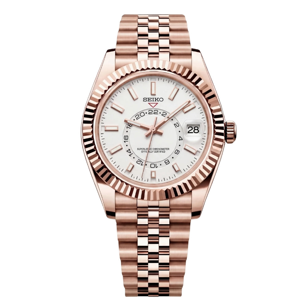 Mod | Sky-Dweller White (Rose Gold)