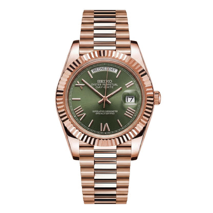 Mod | Day-Date Mint Green Roman (Rose Gold)