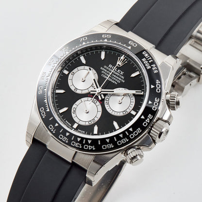 Daytona White Gold - Black Dial Oysterflex
