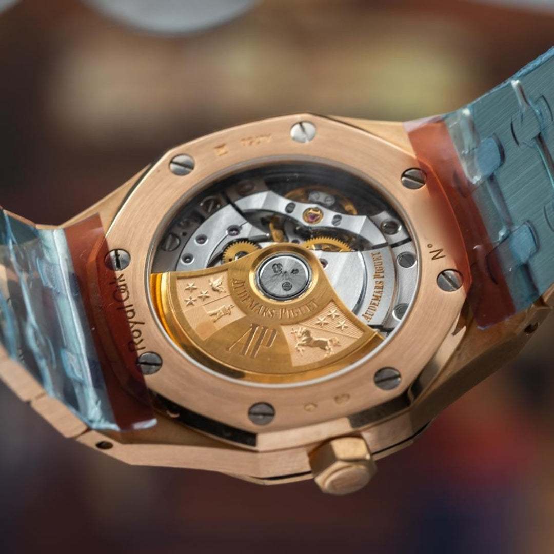 Oak Rose Gold - Black Dial
