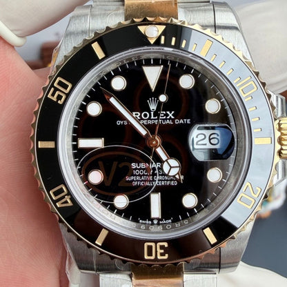 Mariner Rolesor - Black Dial Black Bezel