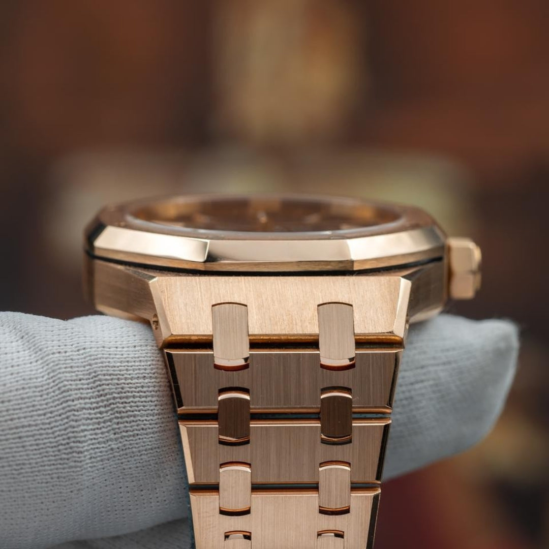 Oak Rose Gold - Black Dial