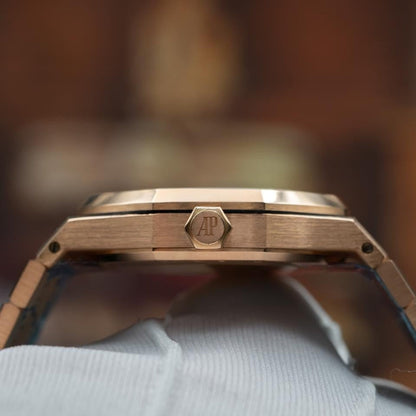 Oak Rose Gold - Black Dial