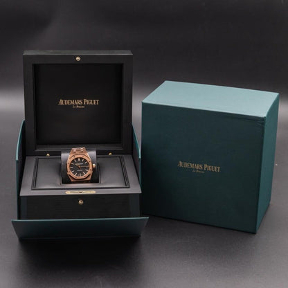 Oak Rose Gold - Black Dial