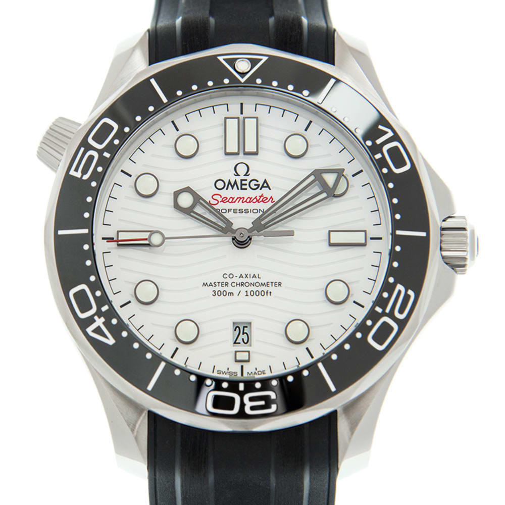 Seamaster Diver - White Dial Rubber Strap
