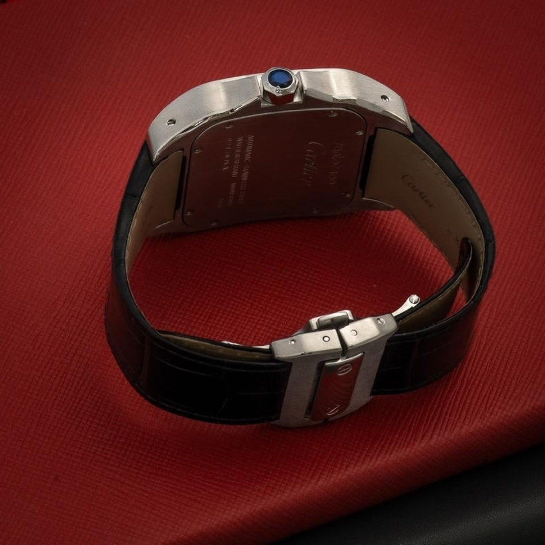 Steel - White Dial Leather Strap