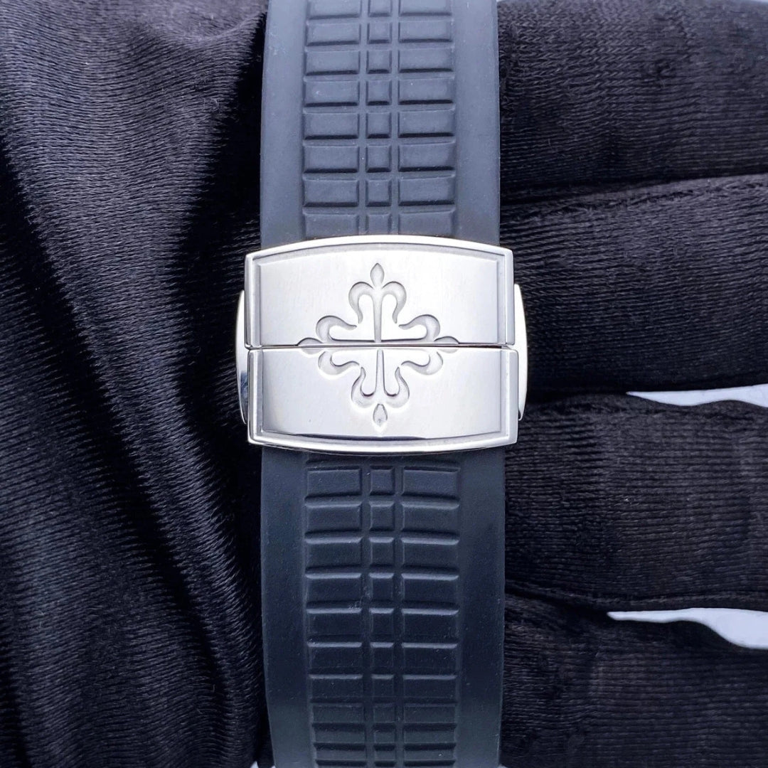 Aqua Steel - Black Dial Rubber Strap