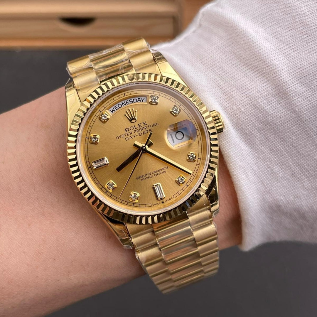 Yellow Gold Champagne Diamond President