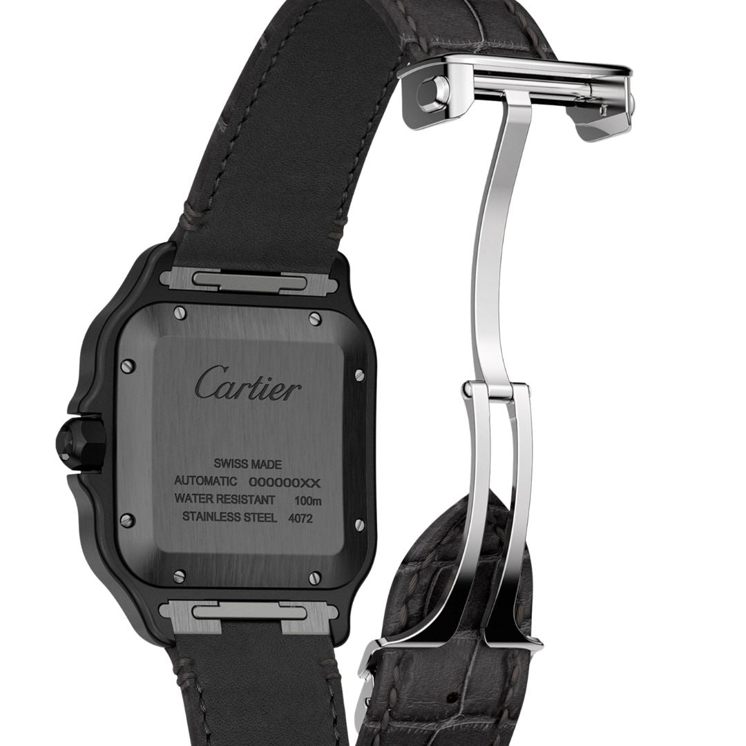 Steel - Black Dial Leather Strap
