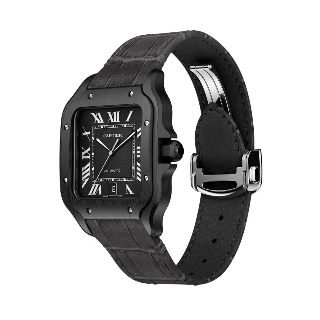 Steel - Black Dial Leather Strap