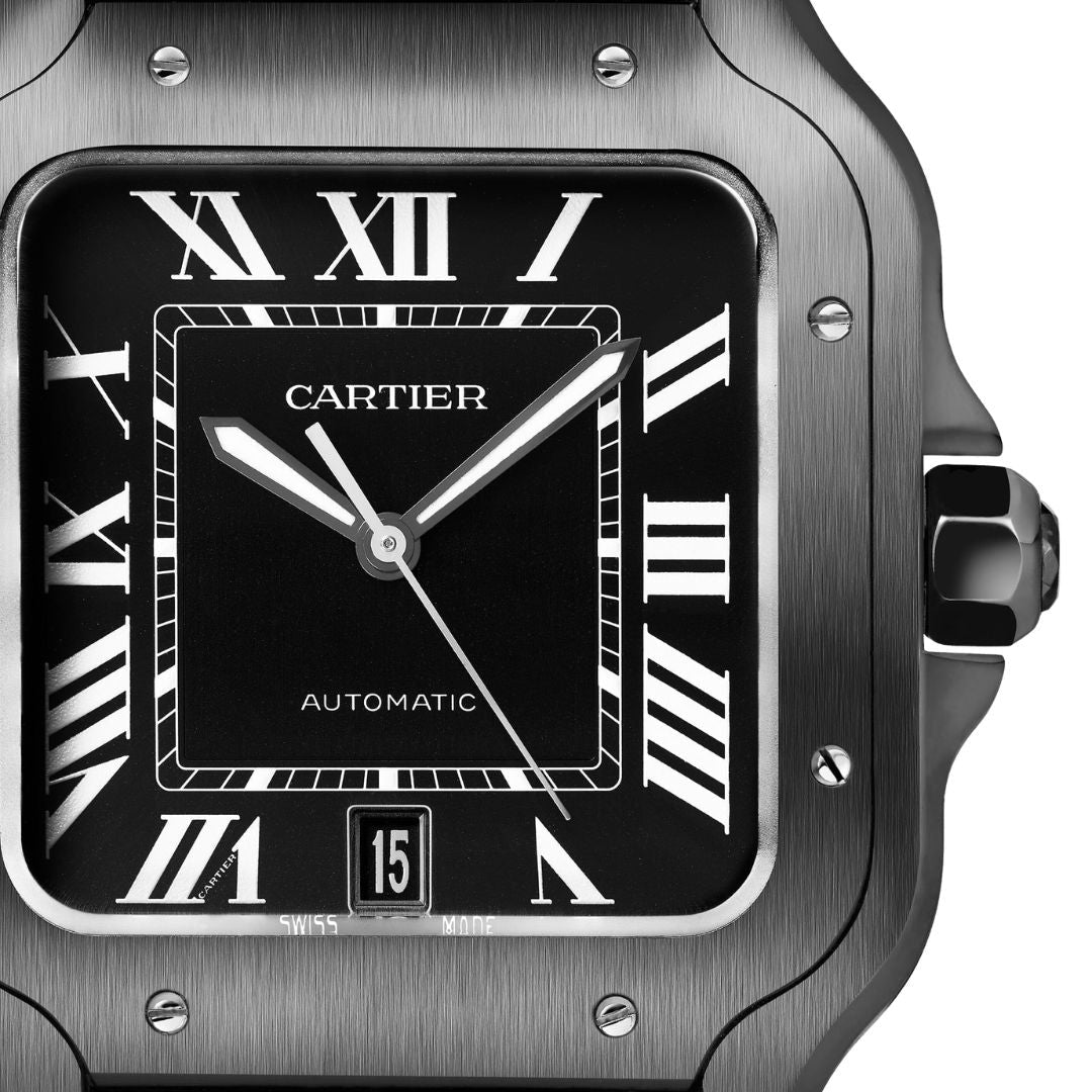 Steel - Black Dial Leather Strap