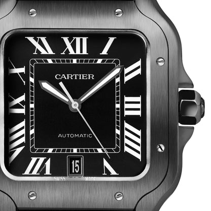 Steel - Black Dial Leather Strap