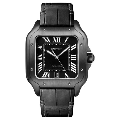 Steel - Black Dial Leather Strap