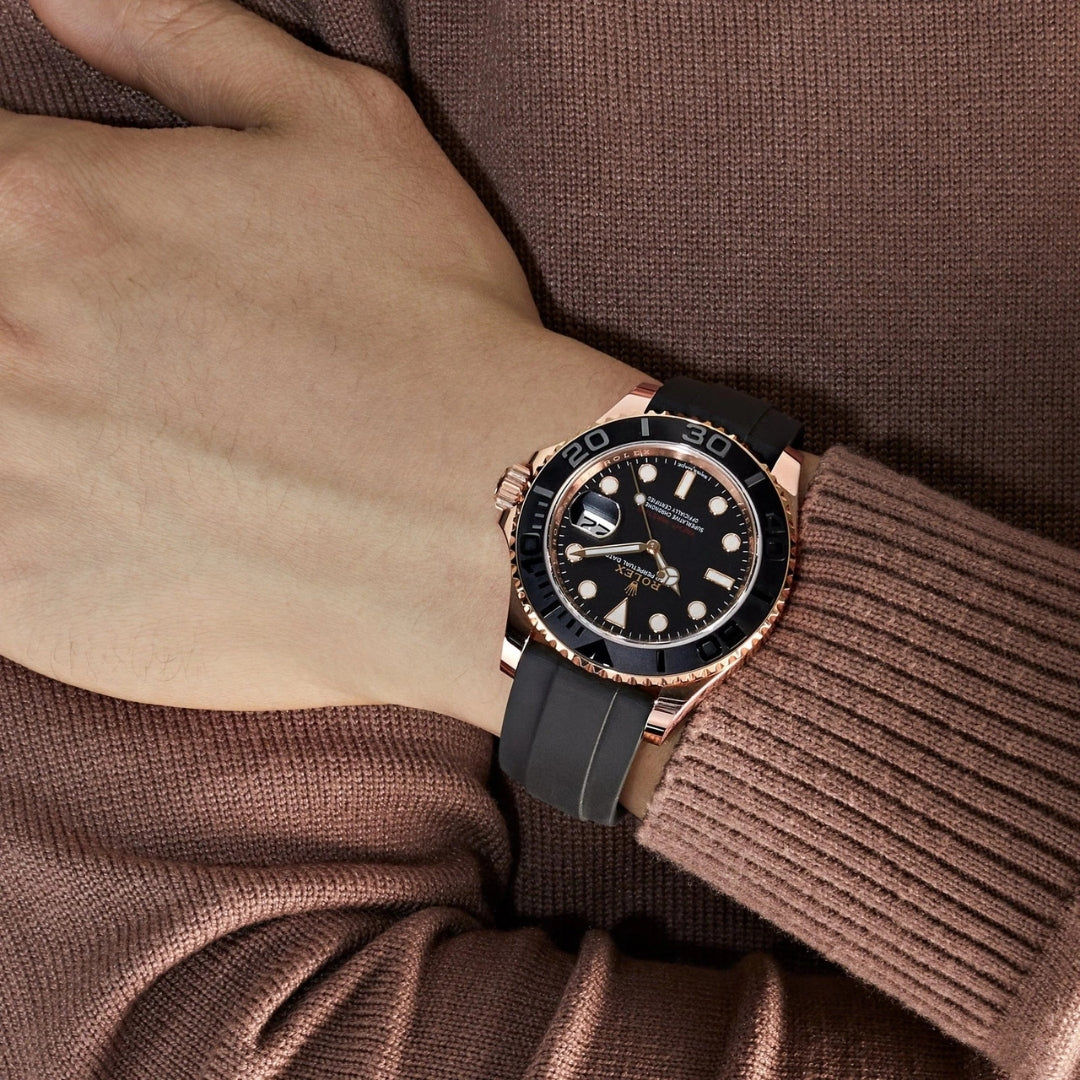 Yacht-Master - Rose Gold Oysterflex