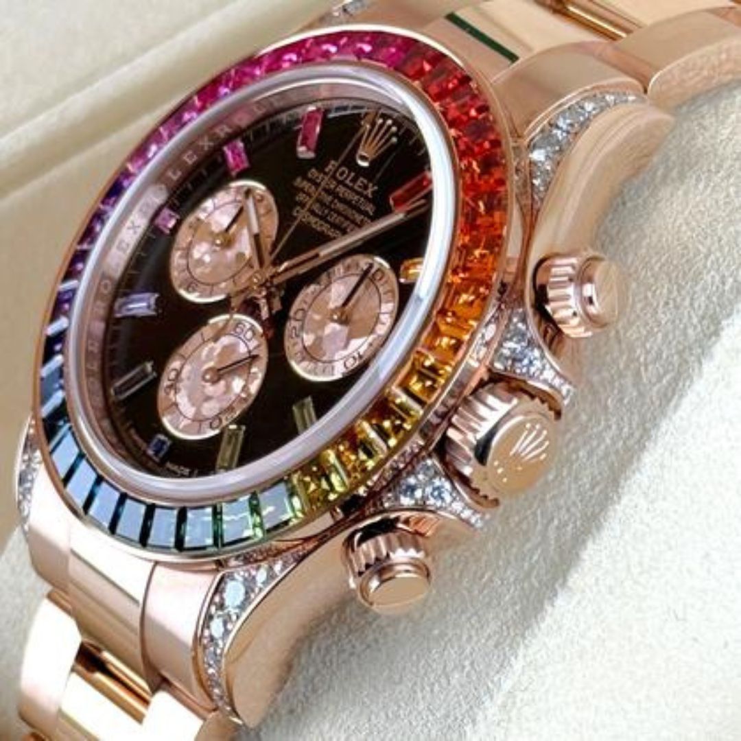 Daytona "Rainbow" Edición Especial Rose Gold - Black Dial