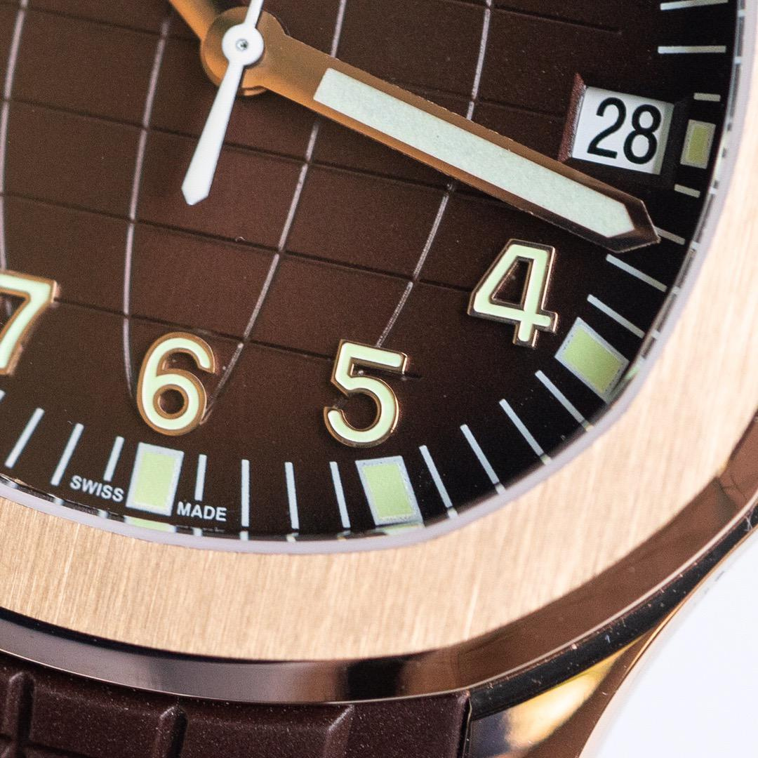Aqua Rose Gold - Coffee Dial Rubber Strap
