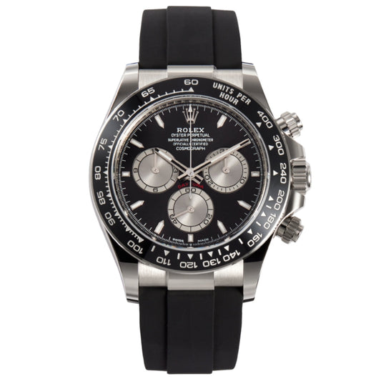 Daytona White Gold - Black Dial Oysterflex
