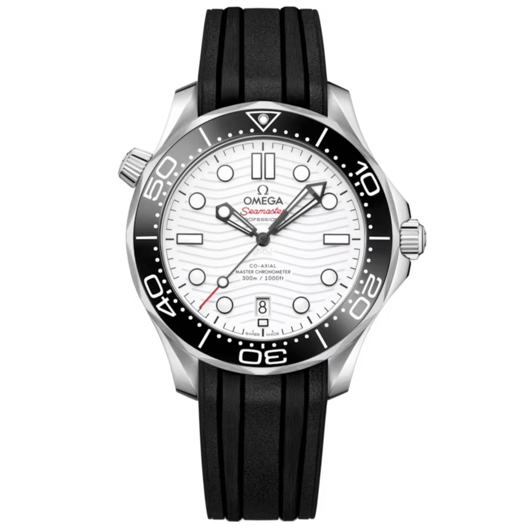 Seamaster Diver - White Dial Rubber Strap
