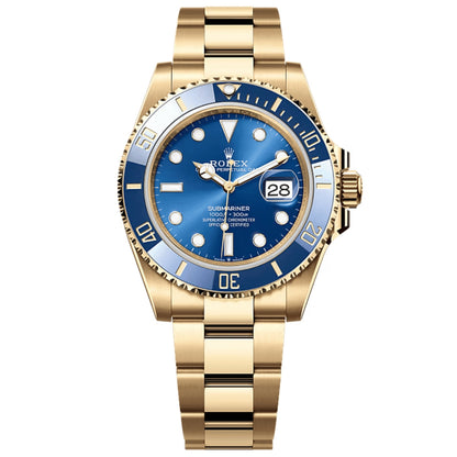 Mariner Date - Yellow Gold Blue Dial