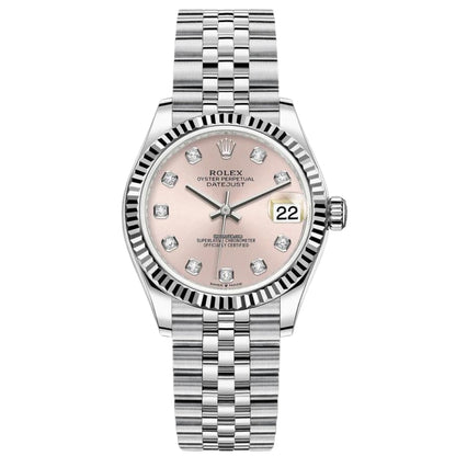 Just - Pink Roman Dial Fluted Bezel