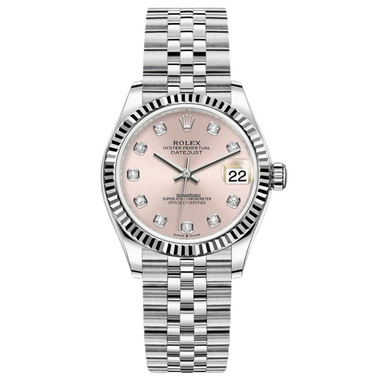 Just - Pink Roman Dial Fluted Bezel