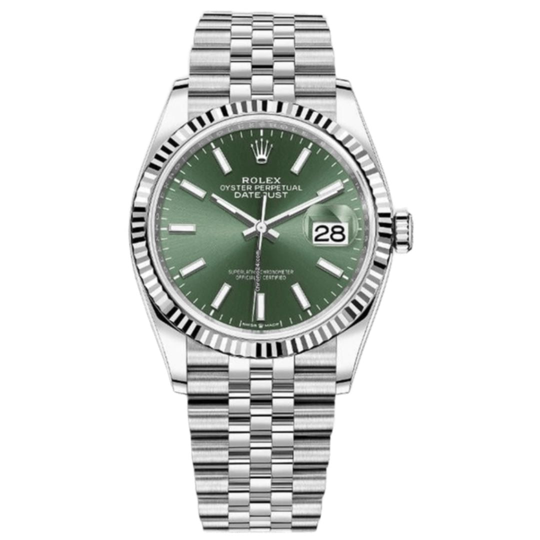 Just Oystersteel - Green Dial Jubilee