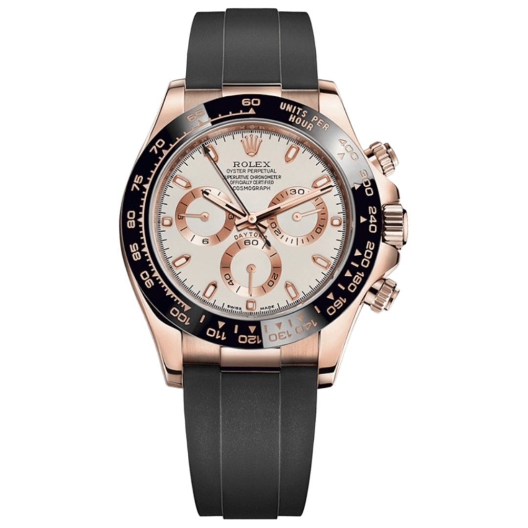 Daytona Everose Gold - White Dial Oysterflex