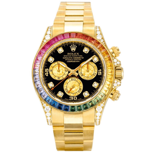 Daytona "Rainbow" Edición Especial Yellow Gold - Black Dial Oyster