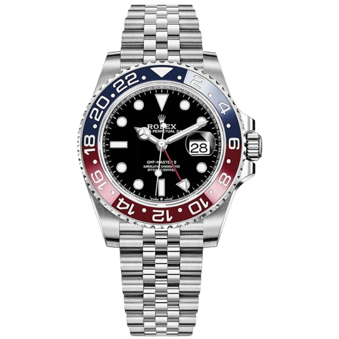 GMT-Master II "Pepsi" Oystersteel - Black Dial Blue & Red Bezel