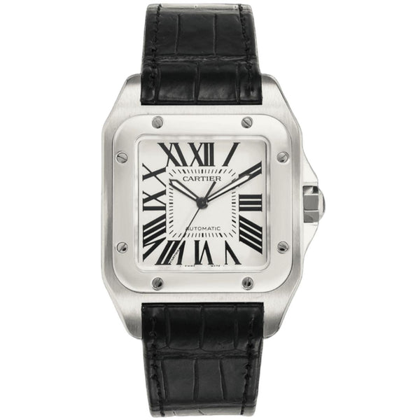 Steel - White Dial Leather Strap