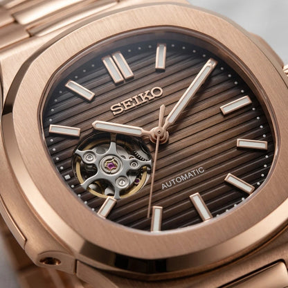 Mod | Nautilus Rose Gold Chocolate Open Heart